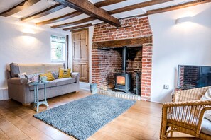 TV, fireplace - 21 Double Street Framlingham Air Manage Suffolk (Woodbridge)