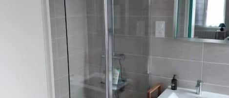 Ducha, toallas, papel higiénico