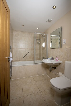 Cottage | Bathroom | Hair dryer, towels, toilet paper - Shieling Cottage at Lovelady Shield (Alston)