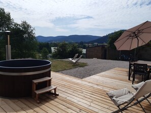 Terrace/patio - Triplex in renovated farmhouse with private Nordic bath (Le Tholy)