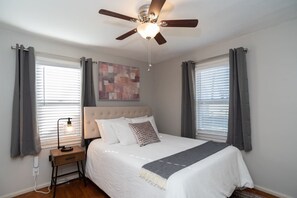 2 bedrooms, iron/ironing board, travel crib, free WiFi