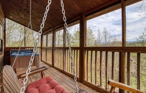 Cabin, 1 Bedroom | Outdoor spa tub