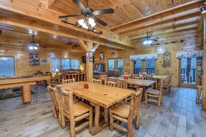 Cabin, Multiple Bedrooms | Dining - Ern854 - Wagon Wheel Lodge - Great Location! Close To All The Action! 9 Bedroom Cabin by RedAwning (Pigeon Forge)