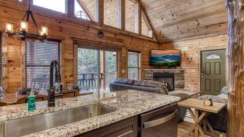 Cabana, 3 quartos | Cozinha privada | Geladeira, fogão, cafeteira/chaleira, torradeira