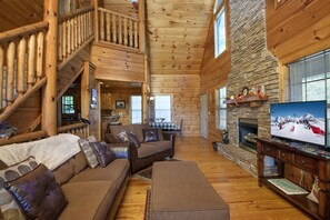 Cabaña, 3 habitaciones | Área de sala de estar