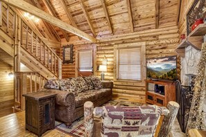 Cabane, 2 chambres | Coin séjour