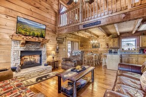 Cabin, 2 Bedrooms | Private kitchen | Fridge, oven, coffee/tea maker, toaster - A Place In Time - Great Cabin - Awesome Views, 2 Bedroom Cabin by RedAwning (Sevierville)