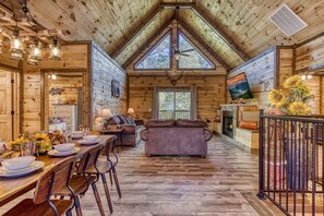 Cabin, 3 Bedrooms | Dining - Ern822 - Smoky Oasis - Great Location, Private Indoor Heated Pool! 3 Bedroom Cabin by RedAwning (Sevierville)