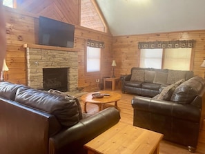 Cabane, 3 chambres | Coin séjour