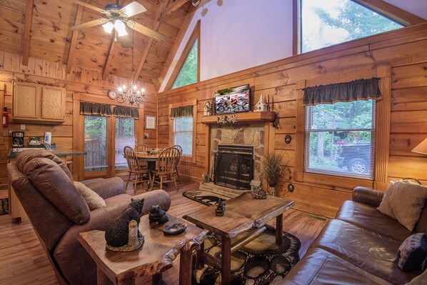 Cabaña, 2 habitaciones | Área de sala de estar