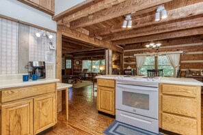 Cabin, 2 Bedrooms | Private kitchen | Fridge, oven, coffee/tea maker, toaster - Valhalla - Private Rustic Getaway 2 Bedroom Cabin by RedAwning (Sevierville)
