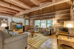 Cabaña, 2 habitaciones | Área de sala de estar