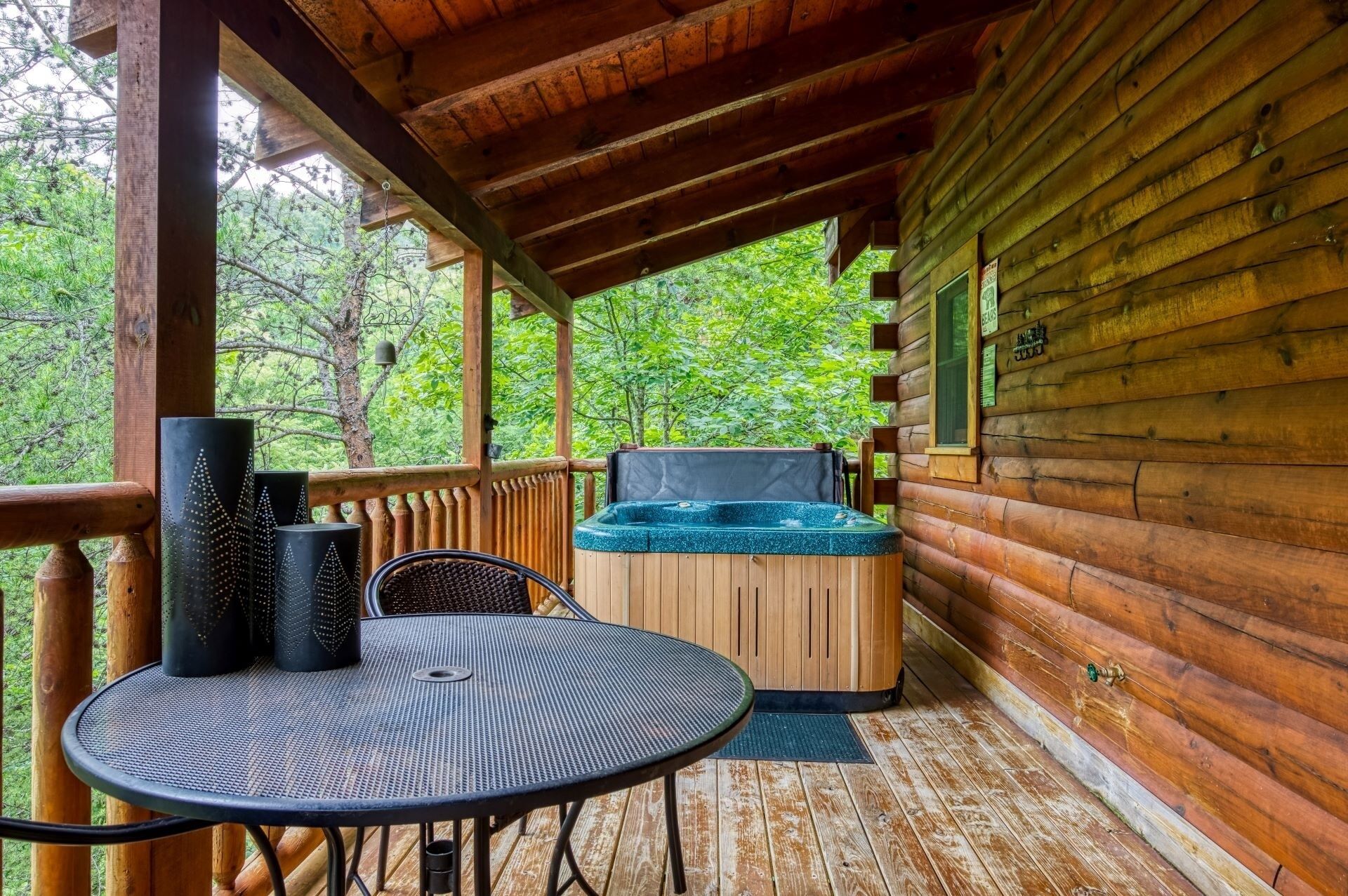 Cabin, 1 Bedroom | Outdoor spa tub