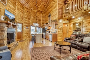 Cabin, 1 Bedroom | Living area | Smart TV