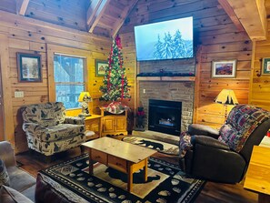 Cabane, 3 chambres | Coin séjour