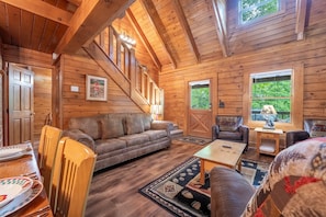 Cabin, 3 Bedrooms | Living area | Smart TV