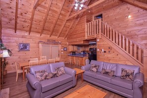 小屋, 多間臥室 | 起居區
