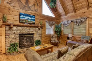 Cabane, 2 chambres | Coin séjour