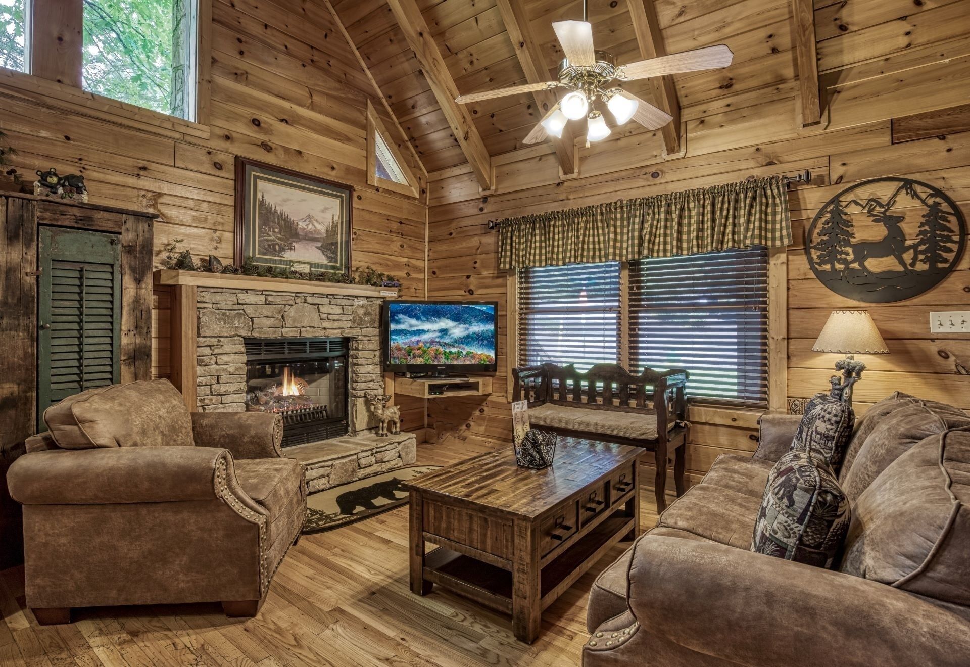 Cabin, 1 Bedroom | Living area