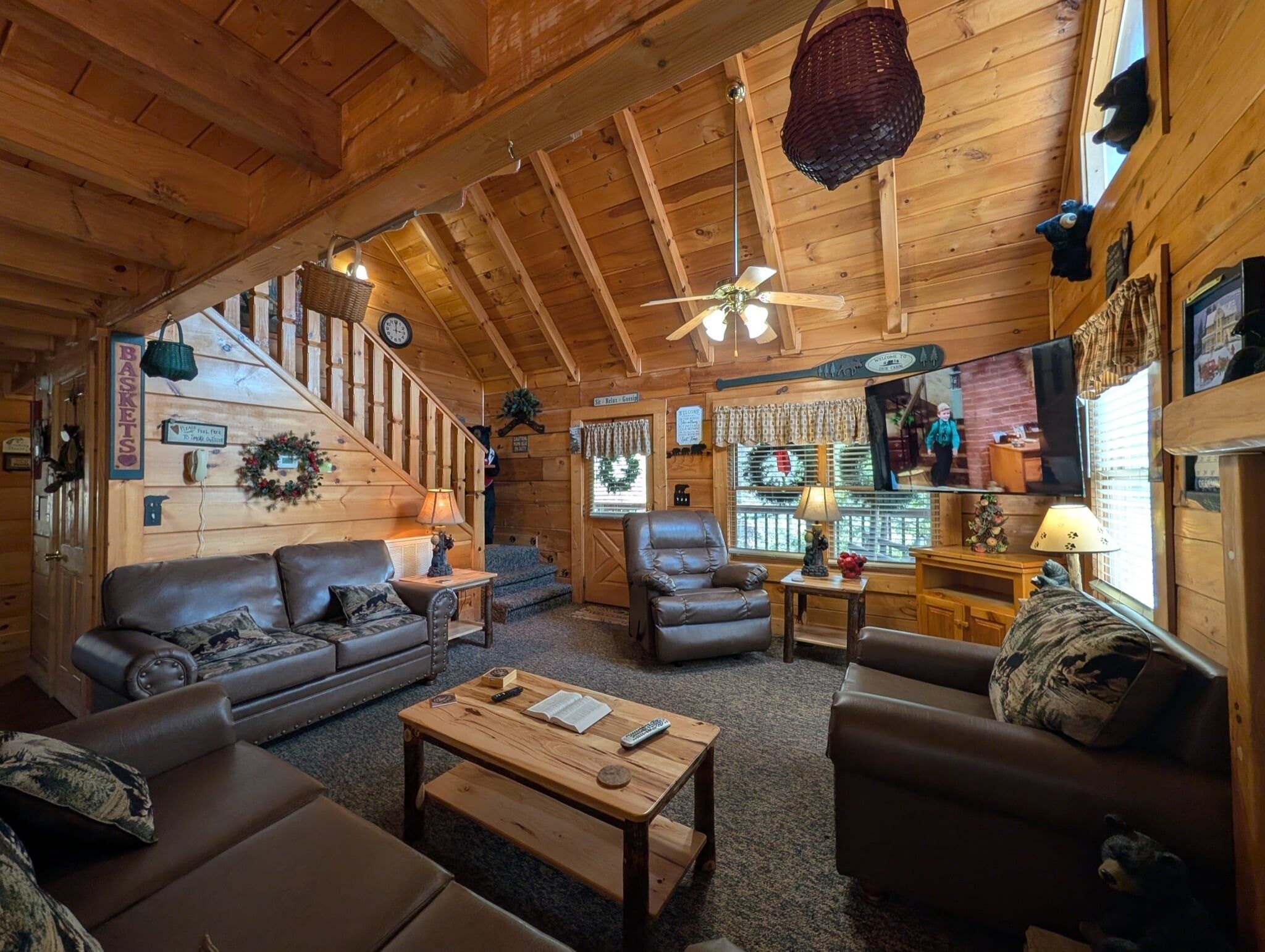 Cabana, 3 quartos | Área de estar