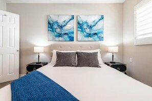 2 bedrooms, desk, iron/ironing board, travel cot