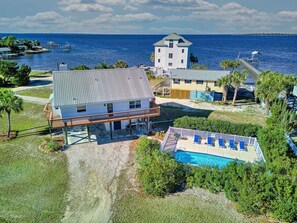 Exterior - Moonlight Bay - Pet Friendly, Private Pool, Bay View & Access! (St. George Island)