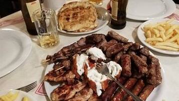 Breakfast, lunch and dinner served