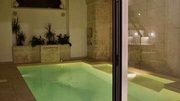Indoor pool, a heated pool