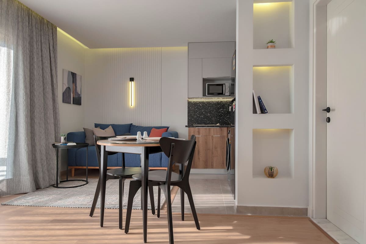 1 chambre, literie de qualité supérieure, couette en duvet d'oie