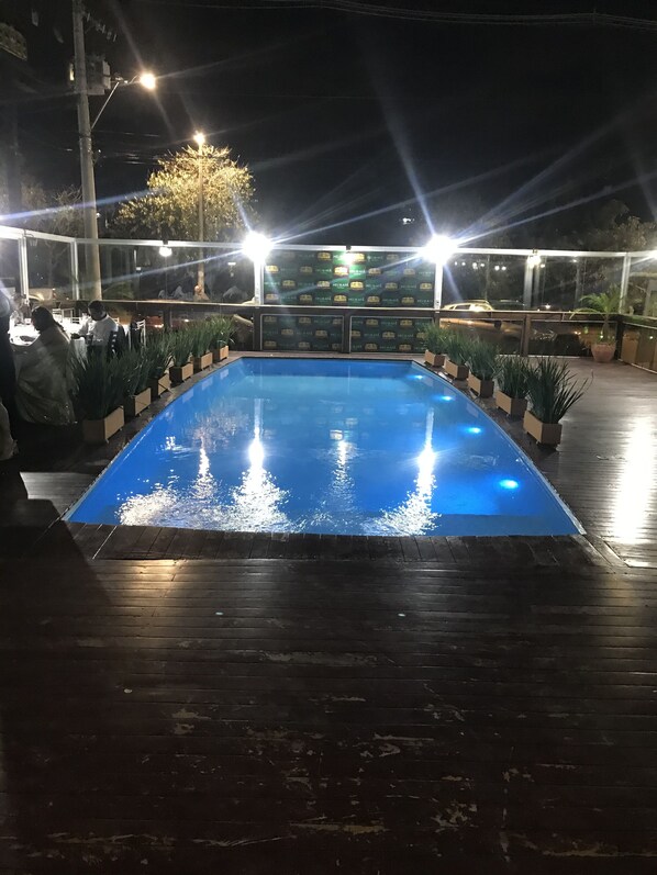 Outdoor pool, a heated pool