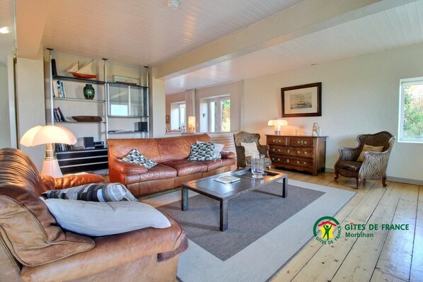 TV, fireplace, DVD player, books