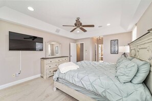 5 bedrooms, iron/ironing board, travel cot, WiFi