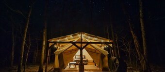 Tranquil Creekside Glamping Current River Mark Twain Forest Safari Tent 