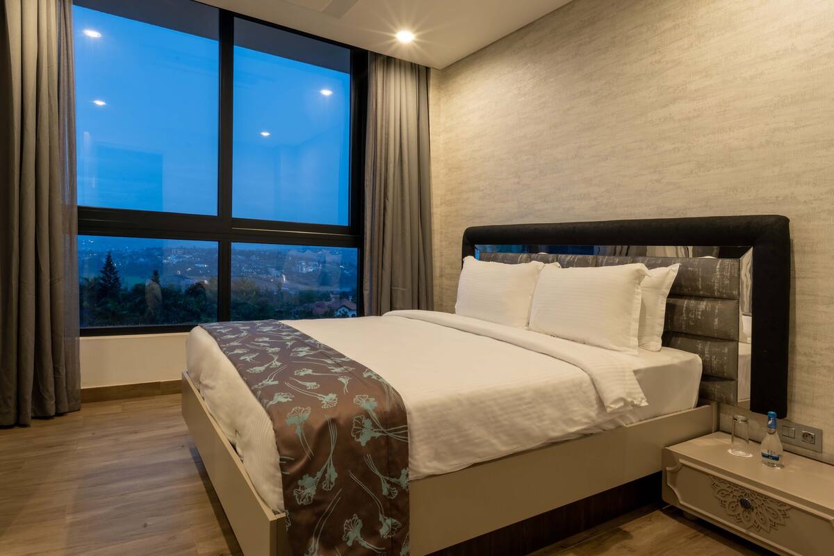 Signature Penthouse | Egyptian cotton sheets, premium bedding, down comforters