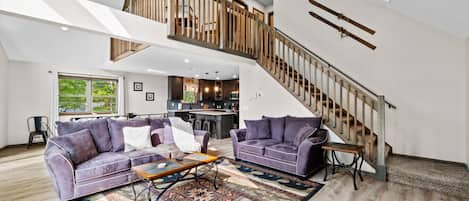 Smart TV, fireplace, video games