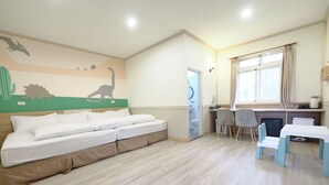 A room with a bed, a desk, and a window. - Sun Moon Cat (Yuchi)