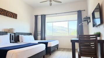 1 chambre, bureau, fer et planche Ă repasser, lit parapluie