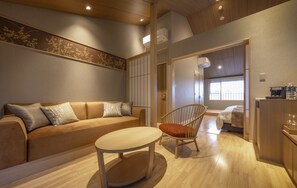 Luxury Apartment, Balcony, Garden View | Living area | Heated floors - HAKAI KONOHANAKAN (Oshino)