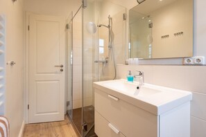 Shower, hair dryer