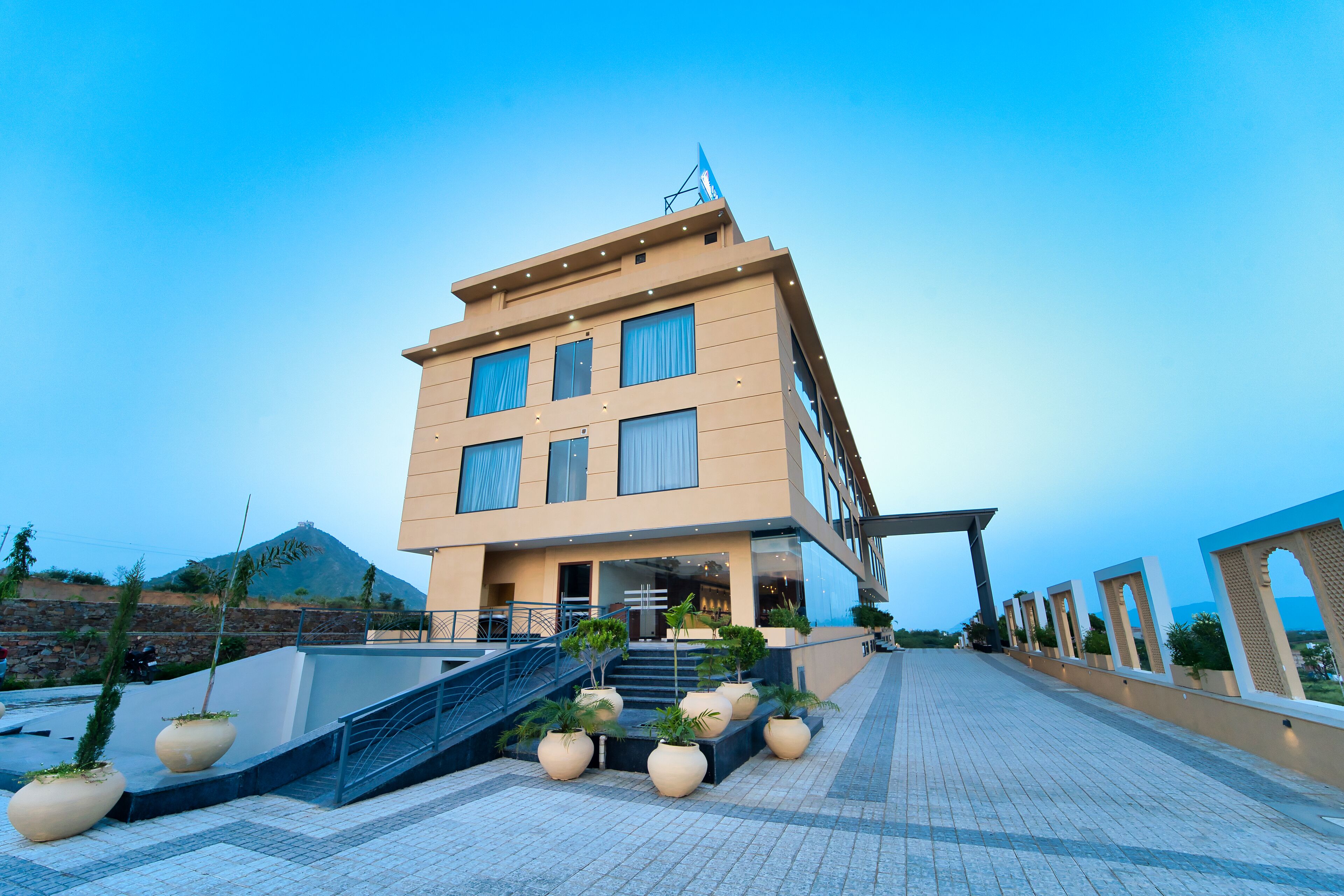 Majoituspaikan julkisivu