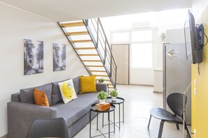 Living area - Psirri Lofts (Athens)