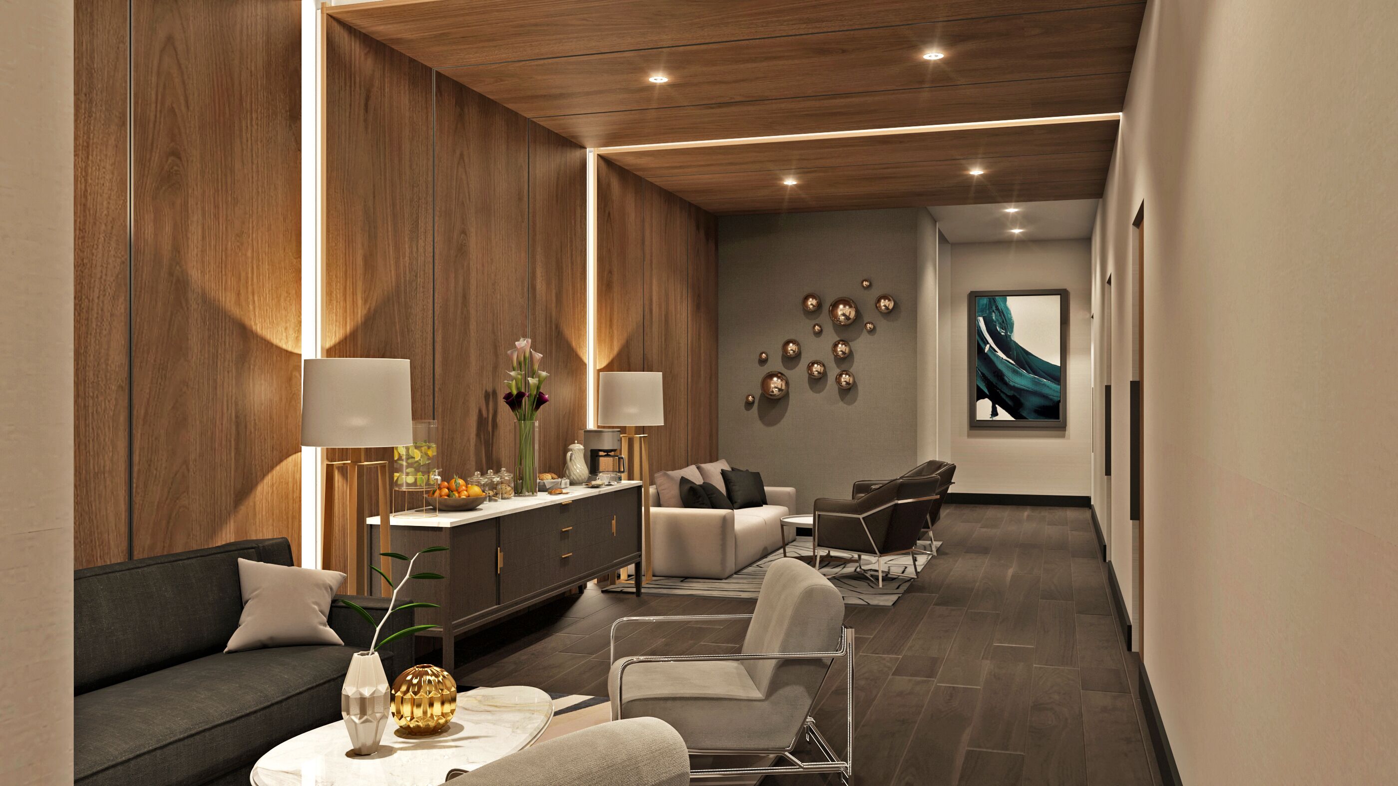 Sala de estar en el lobby