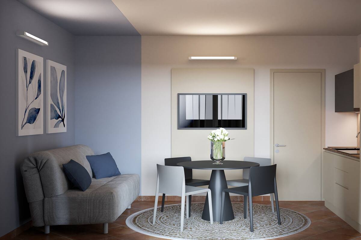 17-inch flat-screen TV with cable channels, TV