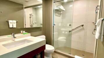 Room (King size bed) | Bathroom | Separate tub and shower, rainfall showerhead, hair dryer, bathrobes