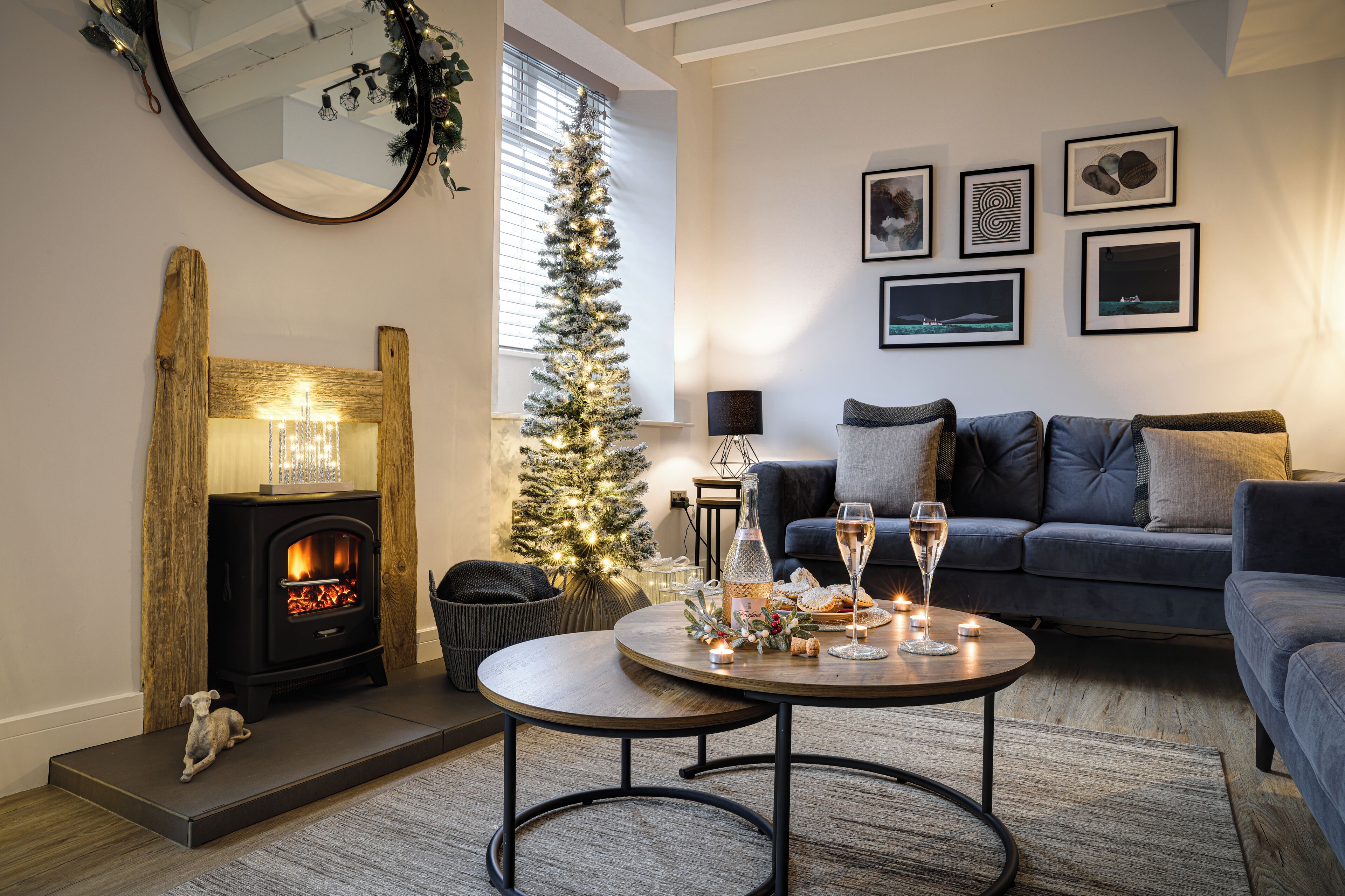 TV connectée, cheminée