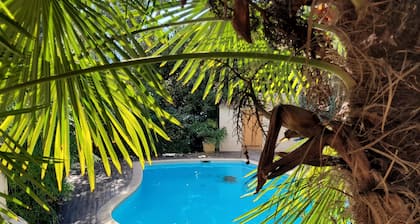 Ground floor villa with garden and pool