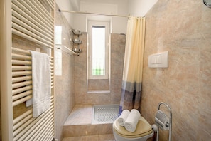 Dusche, Haartrockner, Bidet, Handtücher