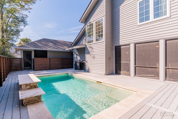 A heated pool