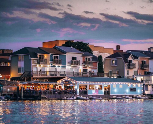 Lux Beach Home | Lake Views, Gas Fire Pit | Walk to South Beach and Downtown