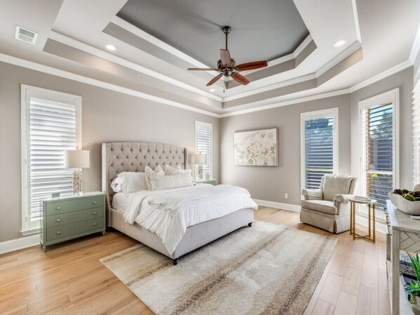 4 bedrooms, desk, iron/ironing board, travel crib - Luxurious Home-Resort Style Pool & Game Room (Plano)